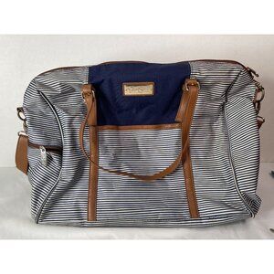 Jessica Simpson‎ Tote Bag Large Stripe Blue White